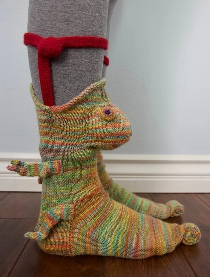 (🎁💝Christmas Pre-Sale 50% OFF!!) - 🎅3D knitted crocodile socks