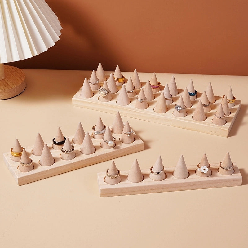Minimalist Solid Color Solid Wood Jewelry Display