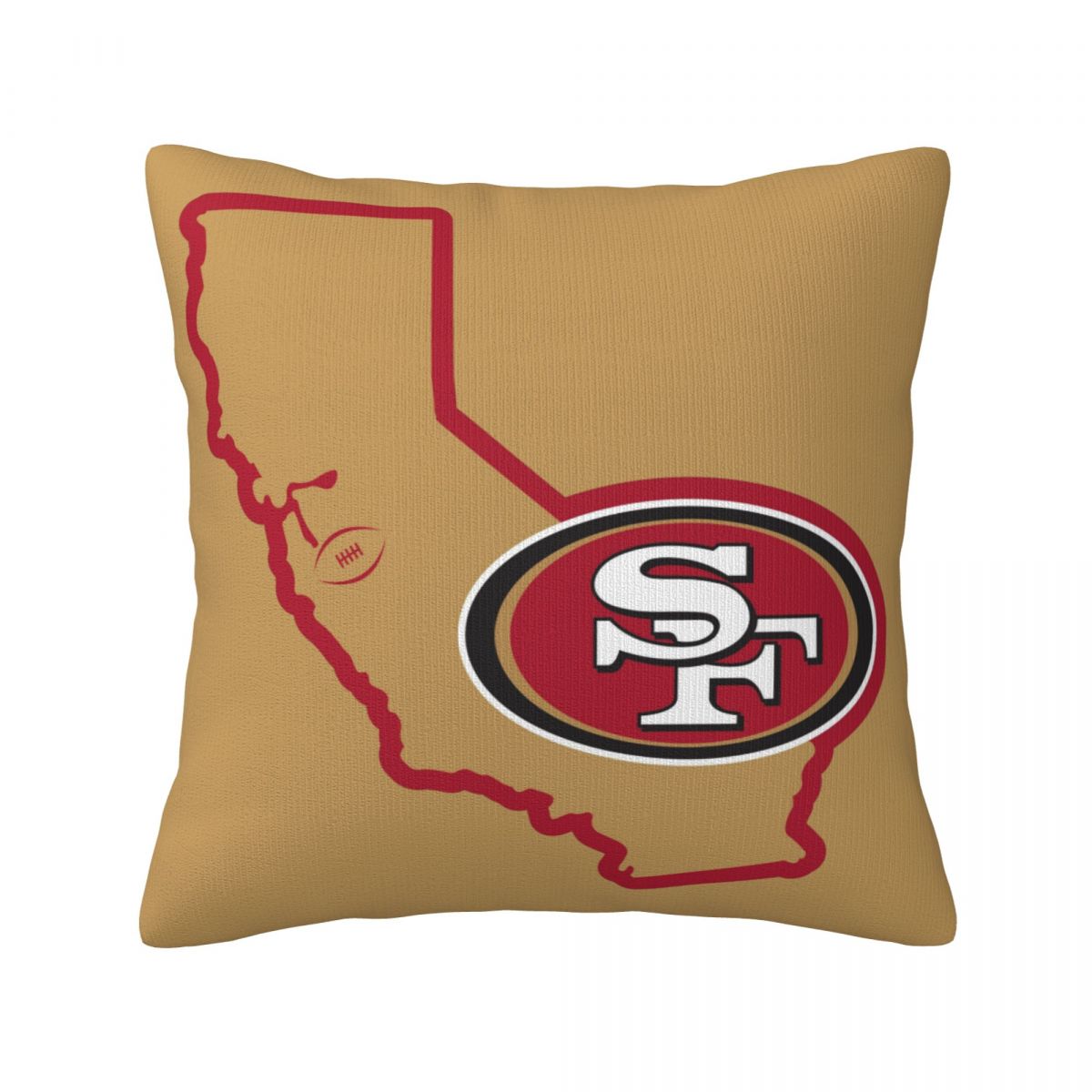 San Francisco 49ers Map Logo Pillow Covers 18x18 Inch