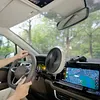 Portable Car Fan with Strong Suction and 3 Speeds Rechargeable Dashboard Cooling Air Wall Fan for Sedan SUV RV Auto Vehicles Home Windshield