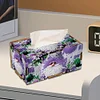 Purple Gnome Diamond Painting Tissue Box Wooden Diamond Art Tissue Storage Box