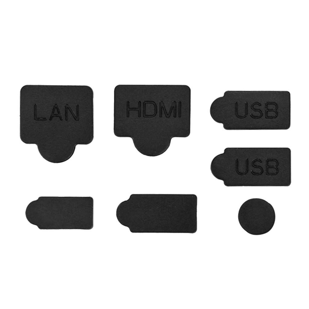 

7pcs Silicone Dust Plugs Set USB HDMI Interface Anti-Dust Cap Cover for PS5, 501 Original
