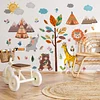 Cartoon Natural Forest Lion Animals Plants Wall Sticker Kids Room Decor