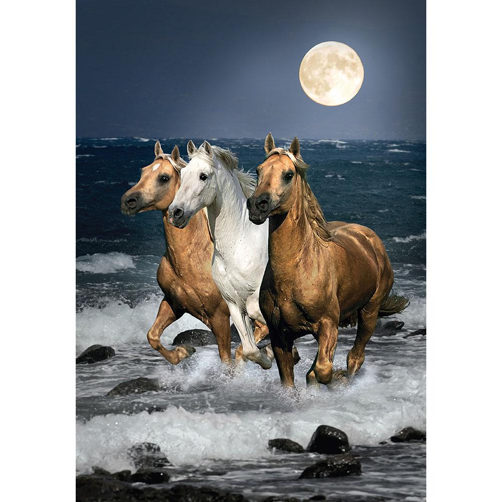 

30*40CM - Horse - Round Drill Diamond Painting, 501 Original
