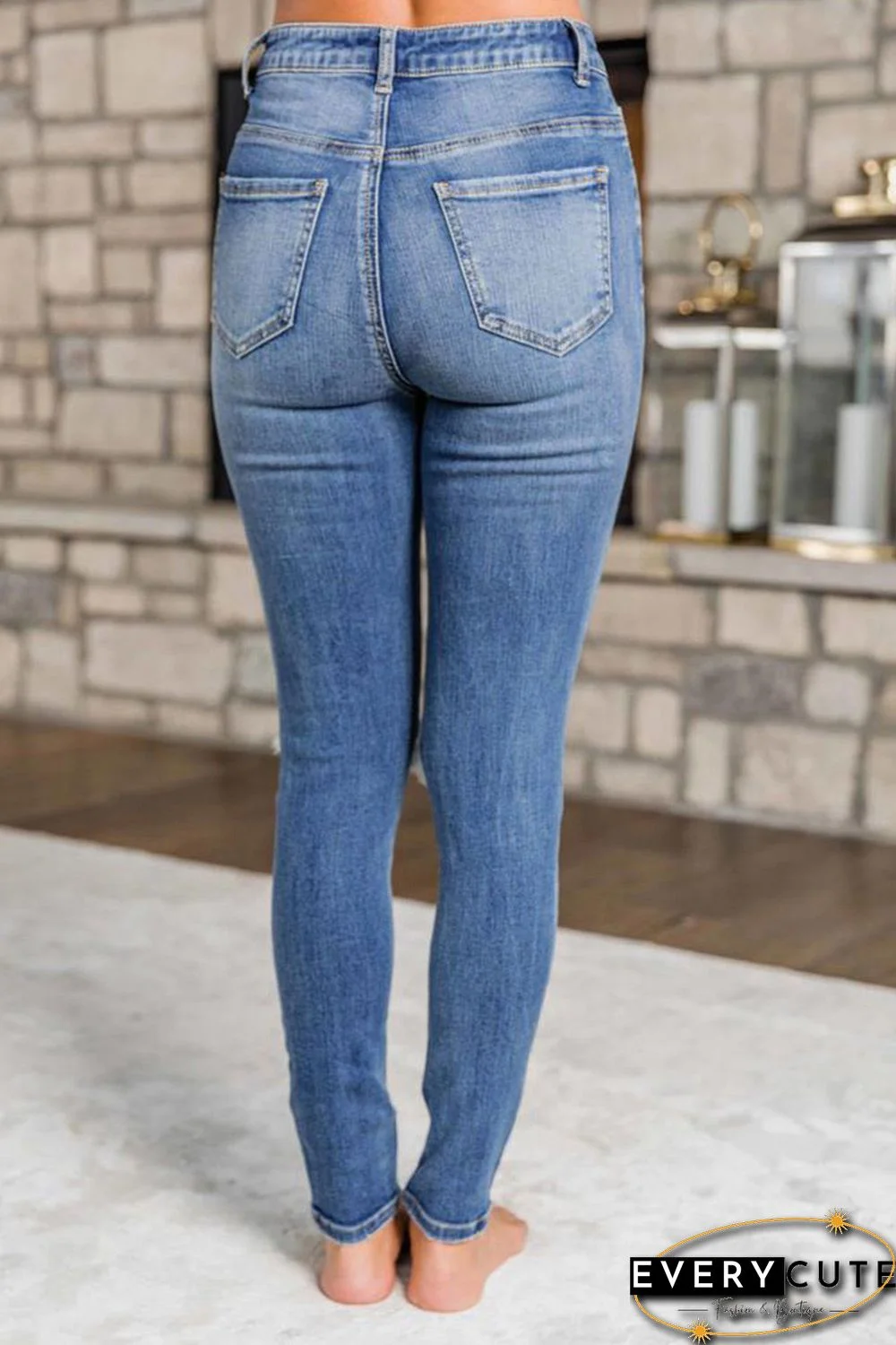 Sunflower Leopard Patches Insert Ripped Jeans