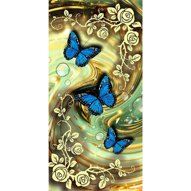 Full Round Diamond Painting - Colorful Butterfly 40*80CM