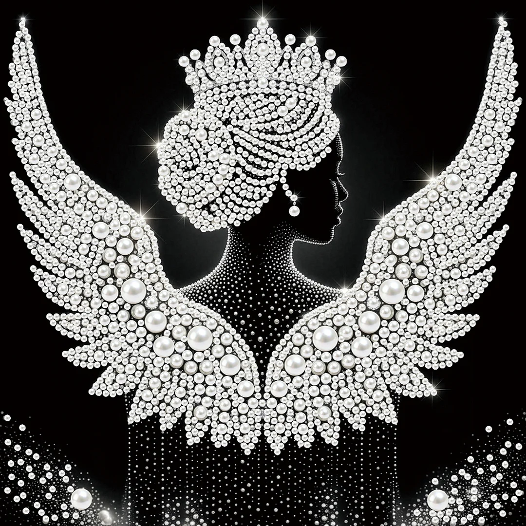 Angel - DIY Pearl Diamond Art Kit With Frame 25*25cm