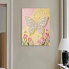 DIY Pearl Painting Tulips Butterfly for Home Decor with Frame(30x40cm)