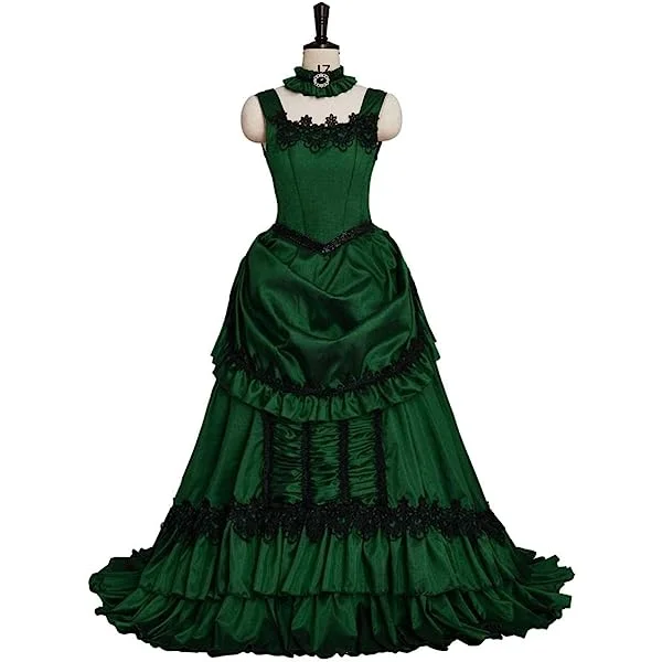 The Vampire Madeleine Cosplay Costume Victorian Gothic Ball Gown Costume Women Halloween Costume