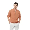 Men's Pure Cotton Stand Collar Linen Shirt