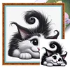 Lying Cat-11CT Stamped/Counted Cross Stitch 40*40cm/15.75*15.75in tapestrymarket