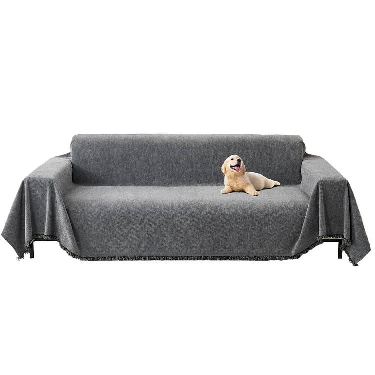 Sanmadrola Sofa Cover Non Slip Couch Cover for 3 Cushion Couch Machine Washable Furniture Protector for Dogs Pet Chenille Throw Slipcover Blanket for Living Room