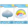 10PCS Cartoon Cloud Rainbow Aluminum Film Balloons Baby Kids Birthday Themed Party Decoration