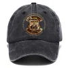 Route 66 Road Trip Print Washed Cotton Sun Hat Vintage Outdoor Casual Cap by Inlyline