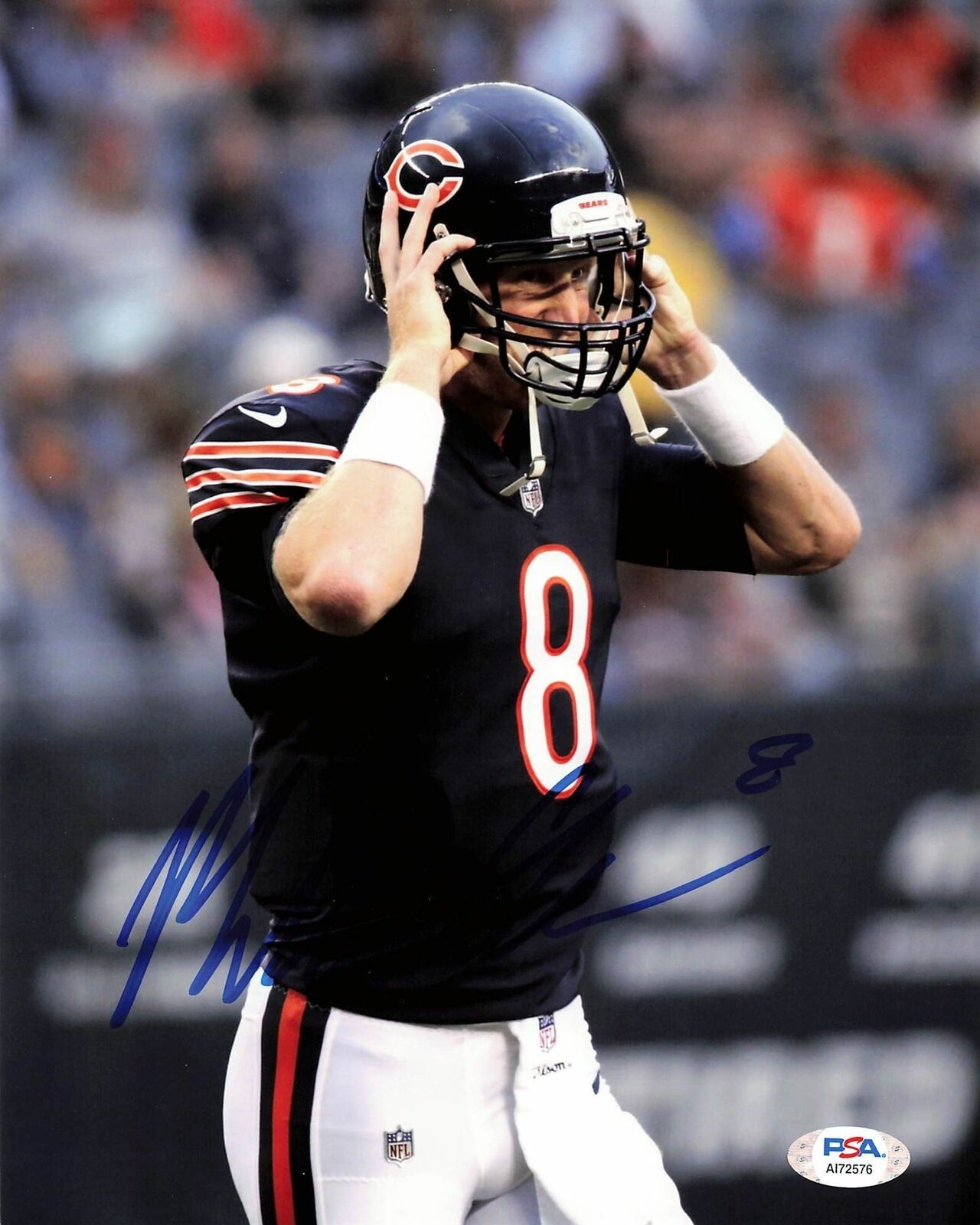 MIKE GLENNON Signed 8x10 Photo Poster painting PSA/DNA Chicago Bears Autographed