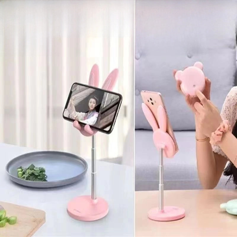 Bunny Mobile Phone Bracket ~ Adjustable Adjustable Student Desktop Lazy Home Selfie Live Support Rack