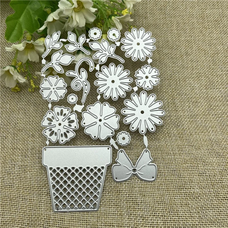 Flowers frame Metal Cutting Dies Stencils For DIY Scrapbooking Decorative Embossing Handcraft Template