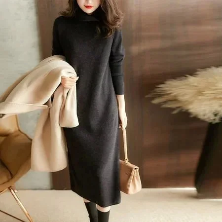 Long Sleeve Solid Dresses QueenFunky