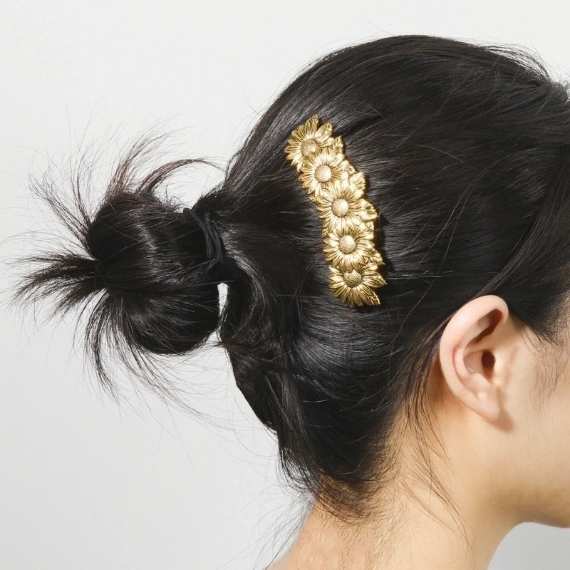 Retro Sunflower Alloy Plating Hair Clip