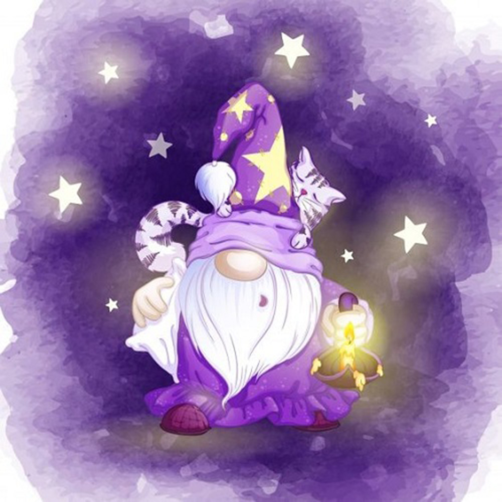 

40*40CM - Round Drill Diamond Painting - Gnome, 501 Original