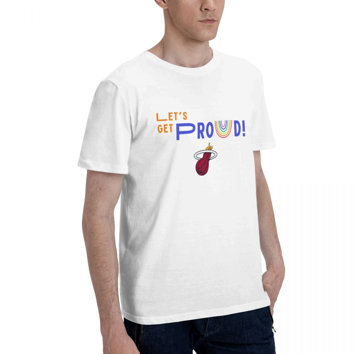 Miami Heat Let's Get Proud Men's Cotton Shirt