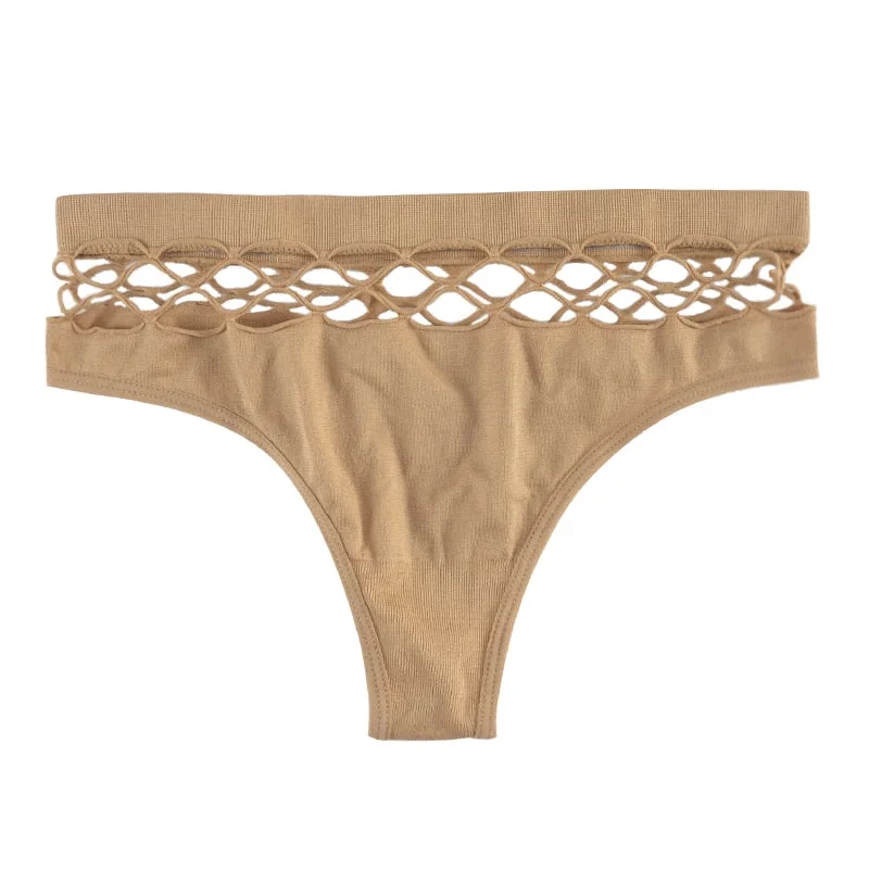 New Women's Underwear Panties Sexy High Elastic Mesh Thong Hip Hip Waist Large Size Comfortable Female Fashion Lingerie