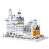 Block model of the world famous building Swan Lake Castle (8288 pieces)