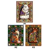 (Big Size)Retro Cat - 11CT Stamped Cross Stitch - 50*67cm