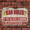 Bar Rules - Metal Tin Signs(8*12Inch/12*16Inch) - Bar
