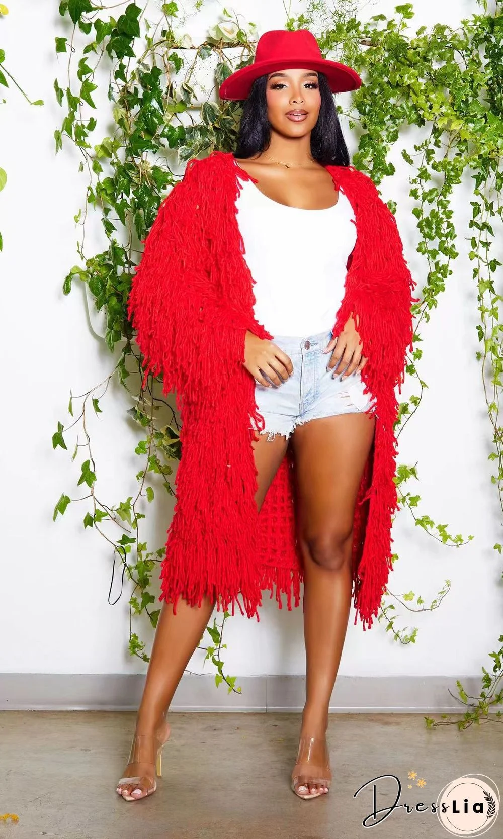 Chic Knitted Crochet Tassel Loose Sweater Cardigan