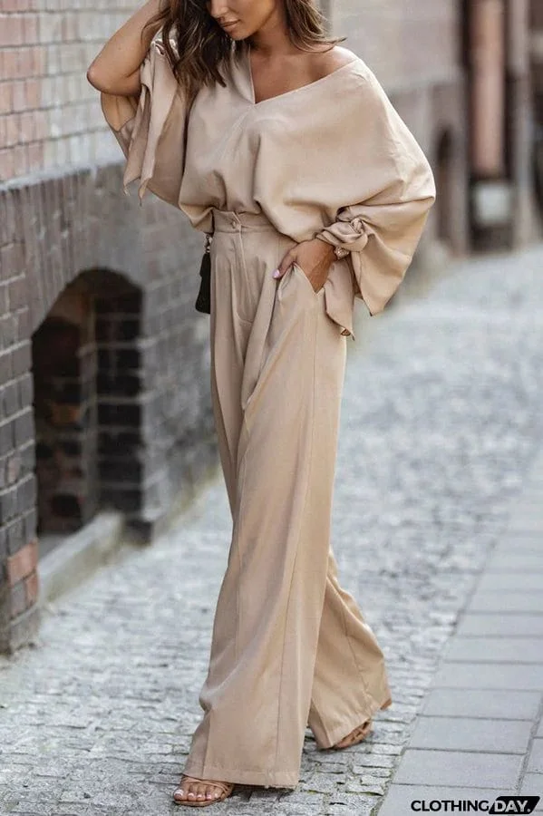 Newport Look Kimono Wide Leg Pants Suit