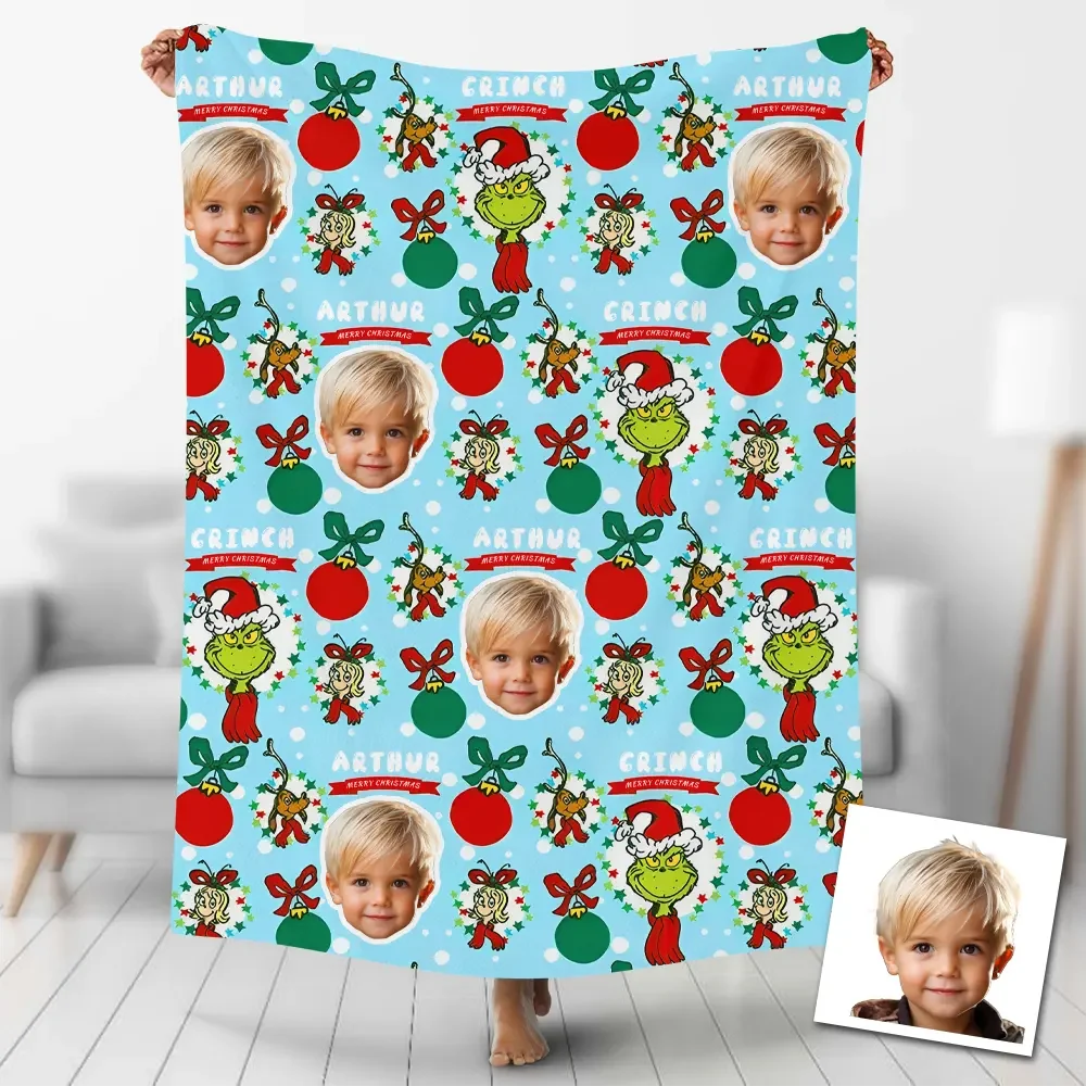 Personalized Name Grinch Santa NFL Green Bay Packers Christmas Blanket –  Amor Custom Gifts