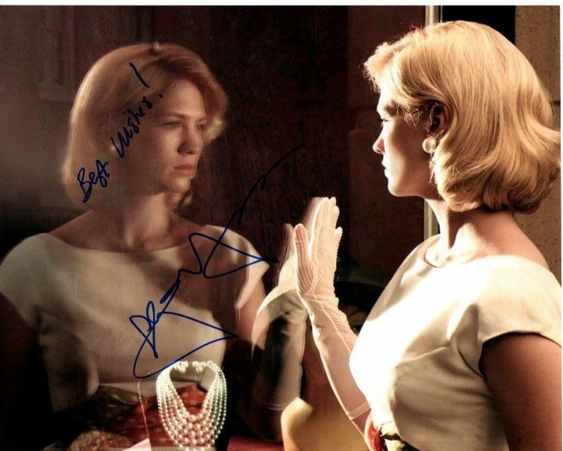 January jones signed autographed mad men betty draper Photo Poster painting