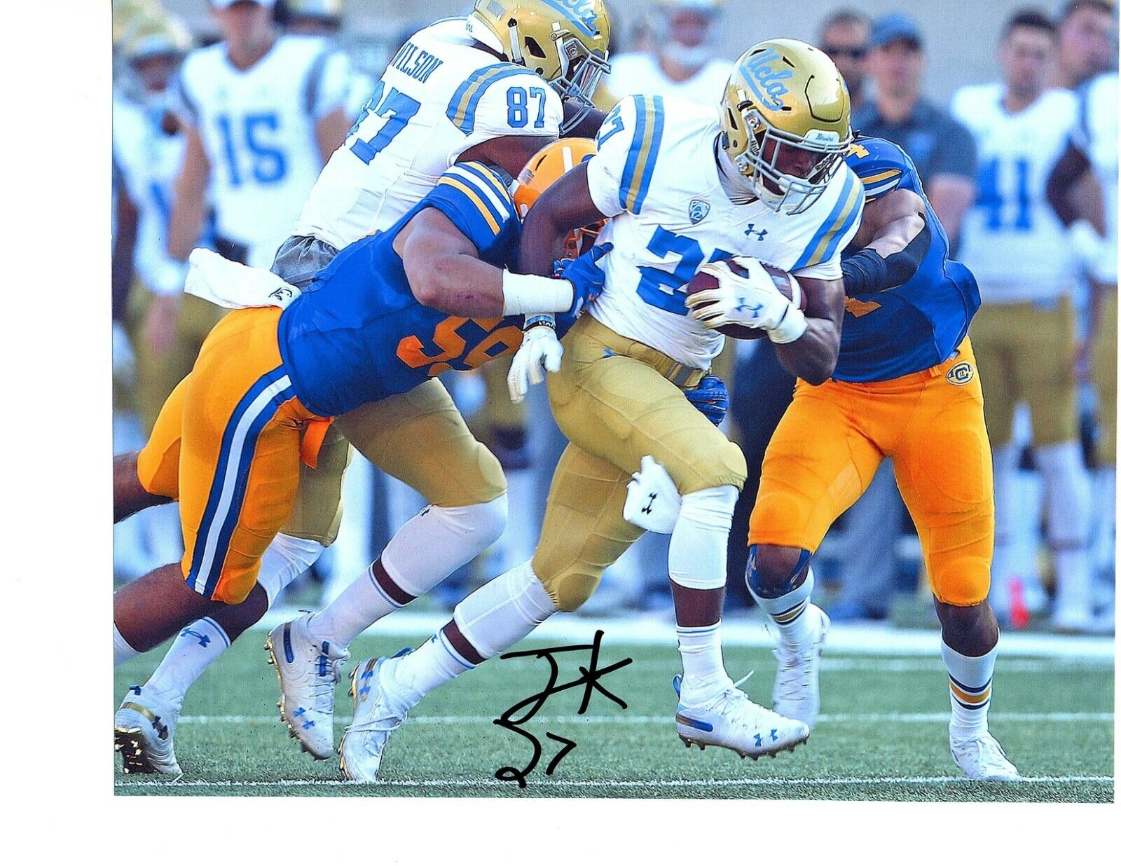 Joshua Kelley UCLA Bruins signed autographed 8x10 football Photo Poster painting 2020 Nfl Draft#