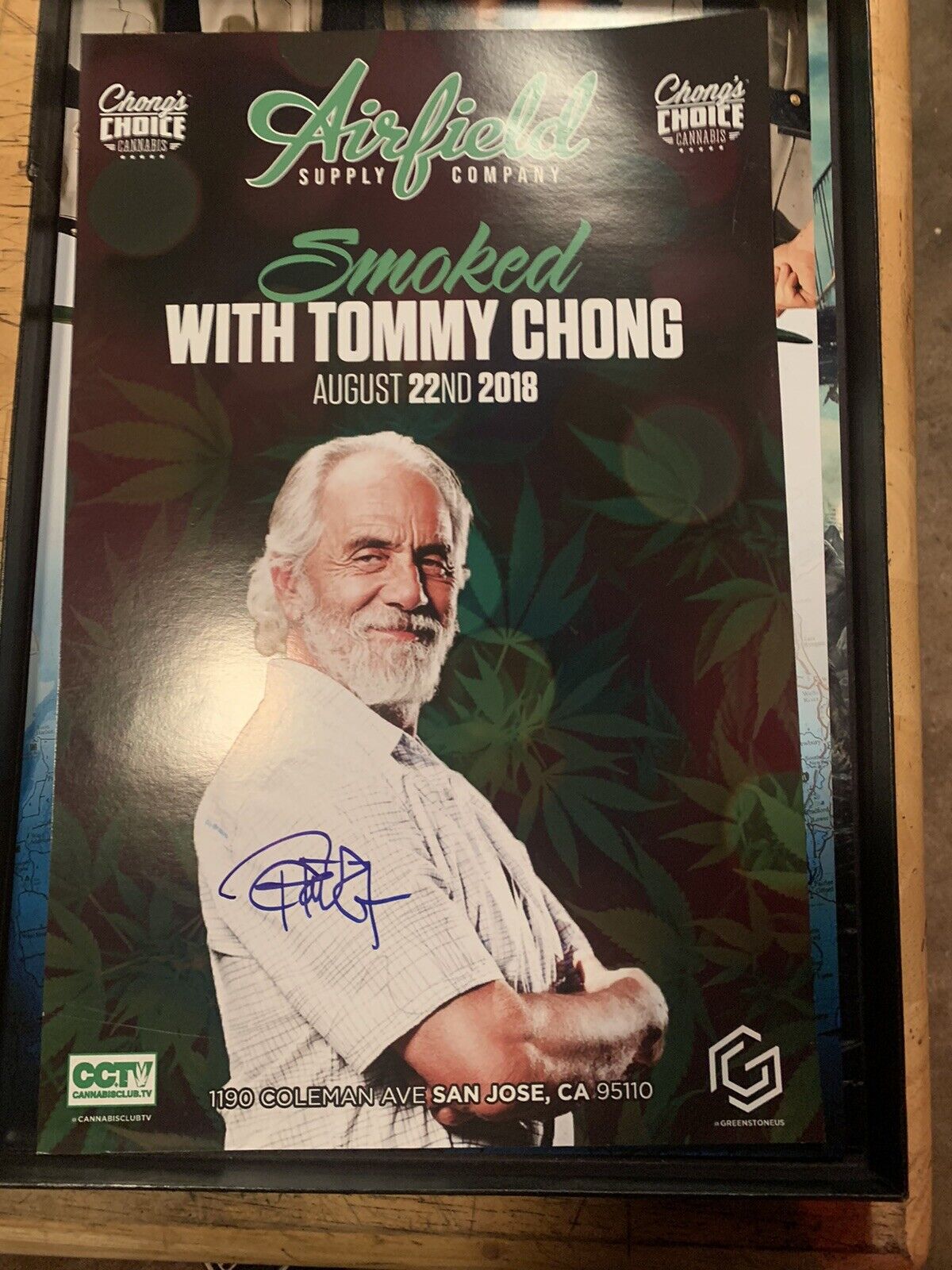 tommy chong Signed Auto Promo About 11x17