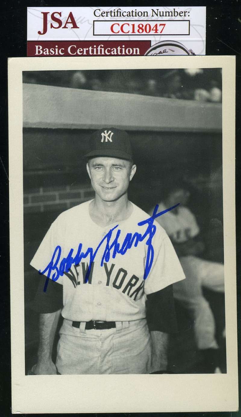 Bobby Shantz Jsa Coa Autograph Yankees Photo Poster painting Hand Signed Authentic