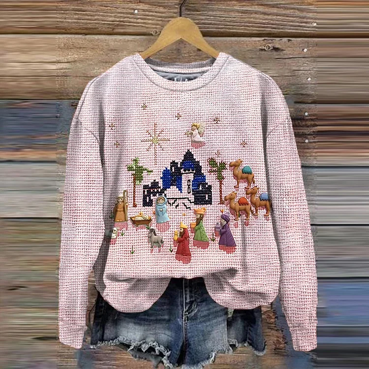 VChics Women's Nativity Casual Sweatshirt