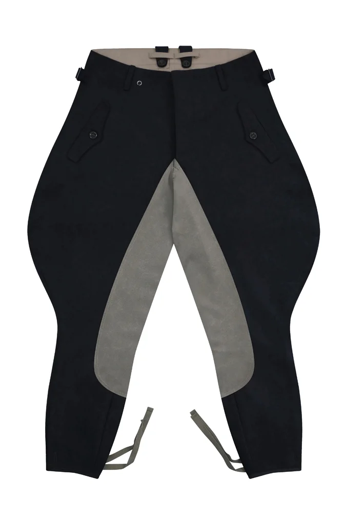   HJ German Black Wool Riding Breeches German-Uniform