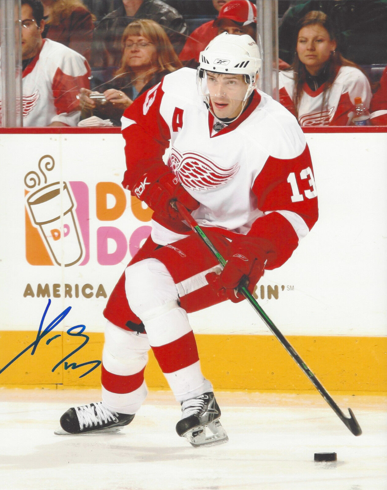 DETROIT RED WINGS PAVEL DATSYUK SIGNED 8X10 Photo Poster painting B w/COA STANLEY CUP NHL HOF