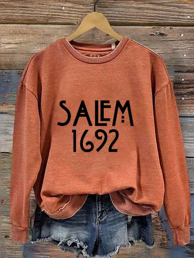 Women's Salem 1692 Print Round Neck Long Sleeve Sweatshirt