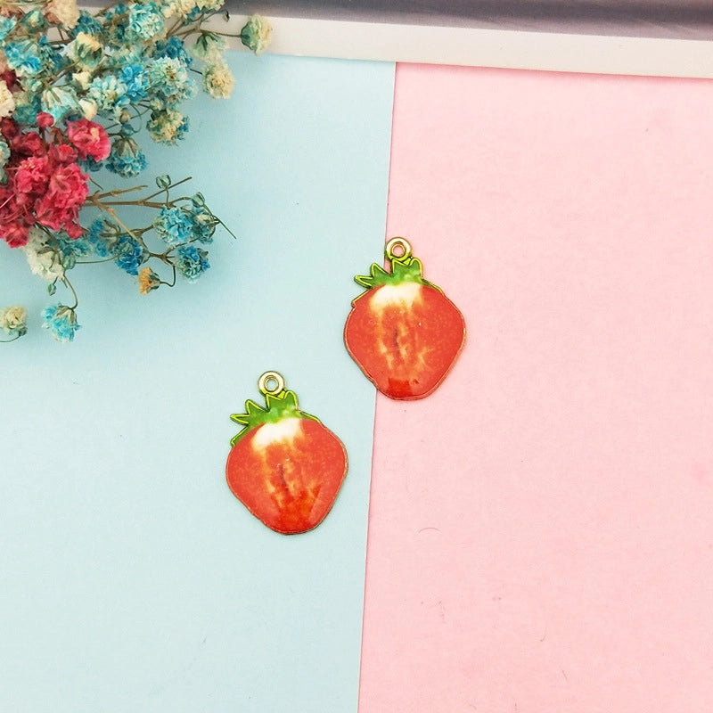 10 PCS/Package 19*26mm Metal Fruit Pendant Jewelry Accessories