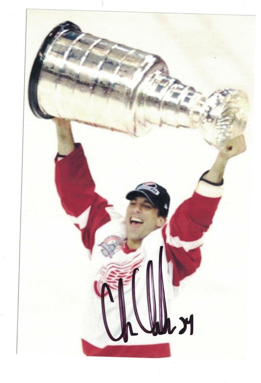 Chris Chelios Signed Autographed 4x6 Photo Poster painting Detroit Red Wings