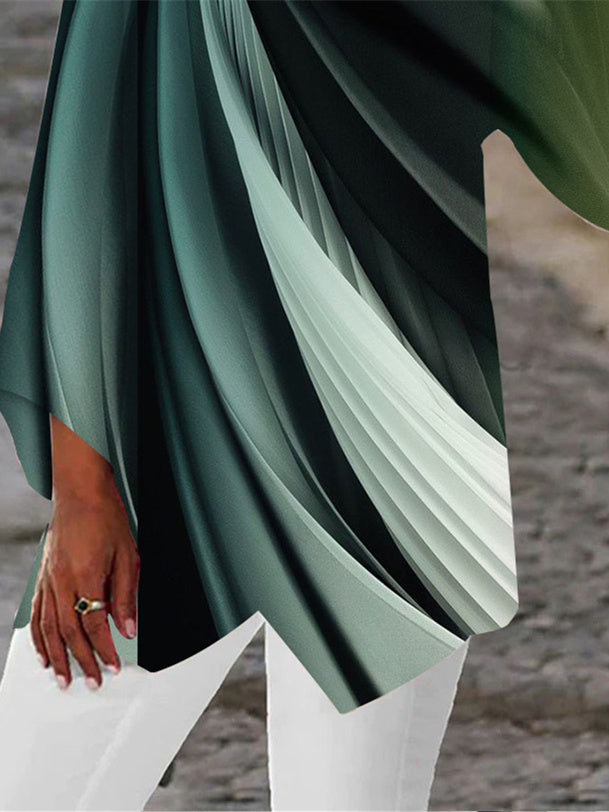 Women Half Sleeve V-neck Solid Color Dress