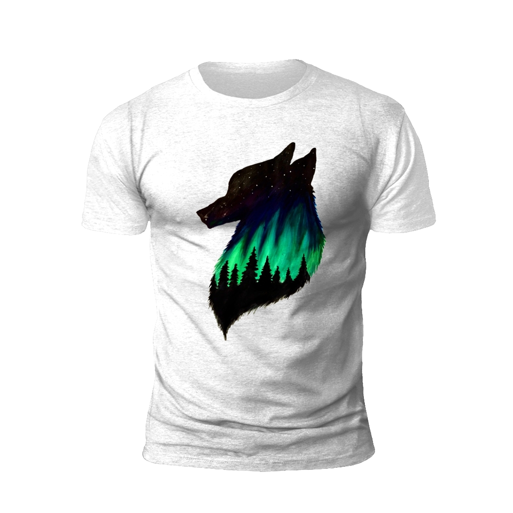 Northern Lights Wolf T-shirt