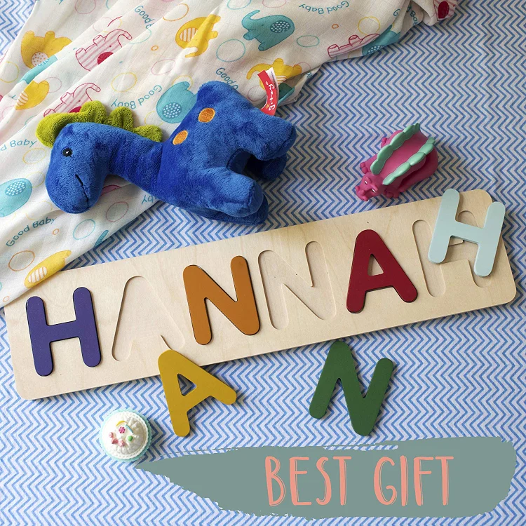Personalized Wooden Name Puzzles Educational Toys for Toddlers- 7 Letters