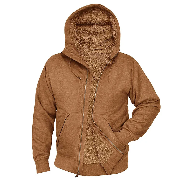 Men's Outdoor Plus Fleece Warm Hoodie Jacket
