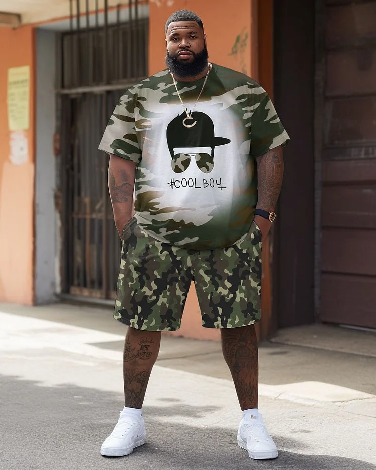 men's big and tall two-piece short sets