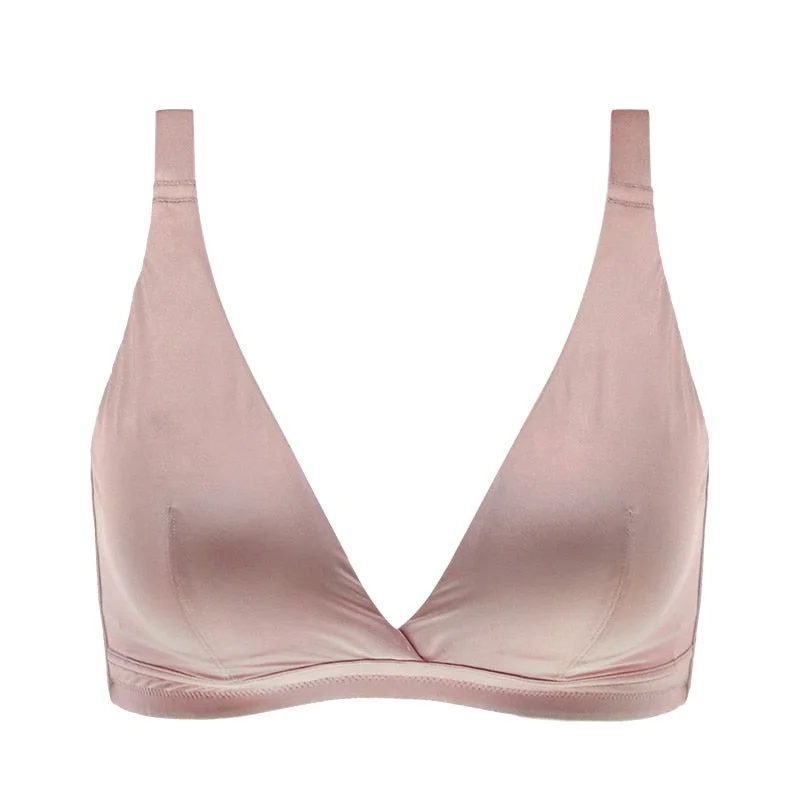 Large Size Brassiere Ultra Thin Sexy Bras Push Up Bra French Triangle Cup Without Steel Ring Gather Cotton Lingerie Intimate