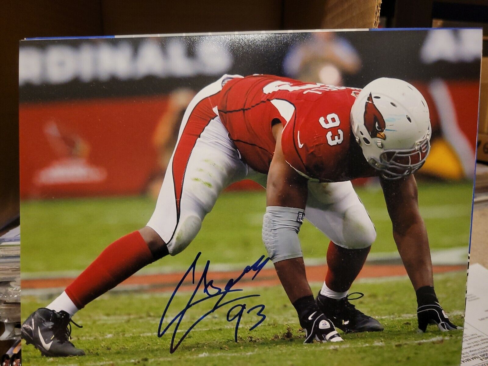 Calais Campbell autographed signed 8x10,Cardinals Ravens