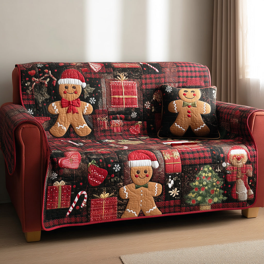 Holiday Warm Wishes Quilted Sofa Cover NCU0TD1451 everthome